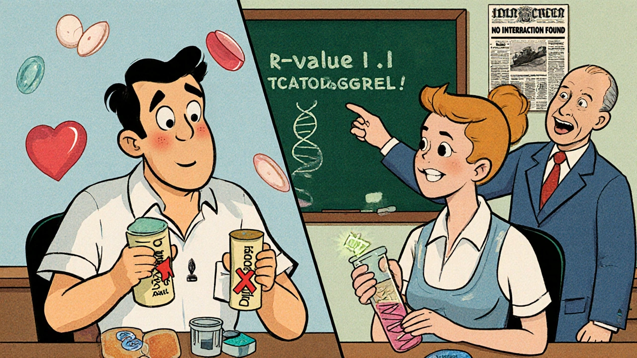 Split cartoon scene: patient warned about drug combo vs. safe alternative with genetic test