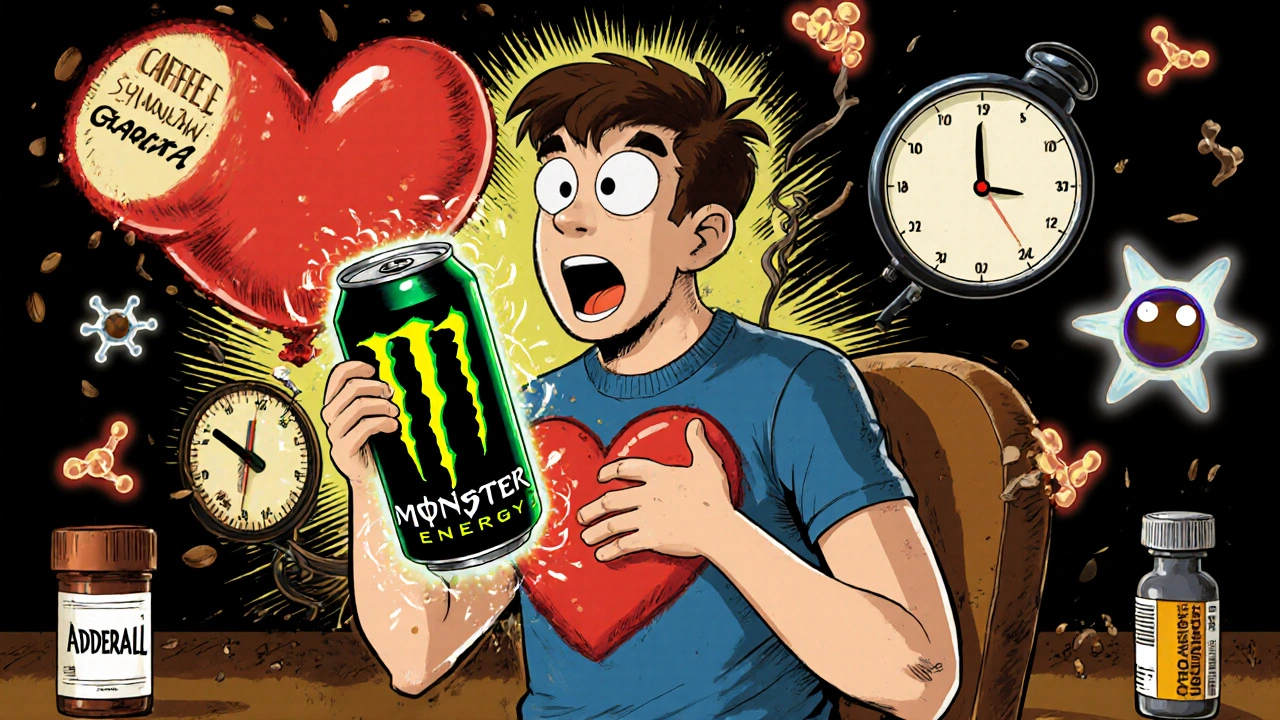 Energy Drinks and Stimulant Medications: Blood Pressure and Heart Risks