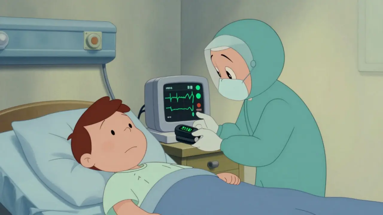 Medical staff monitoring patient oxygen levels