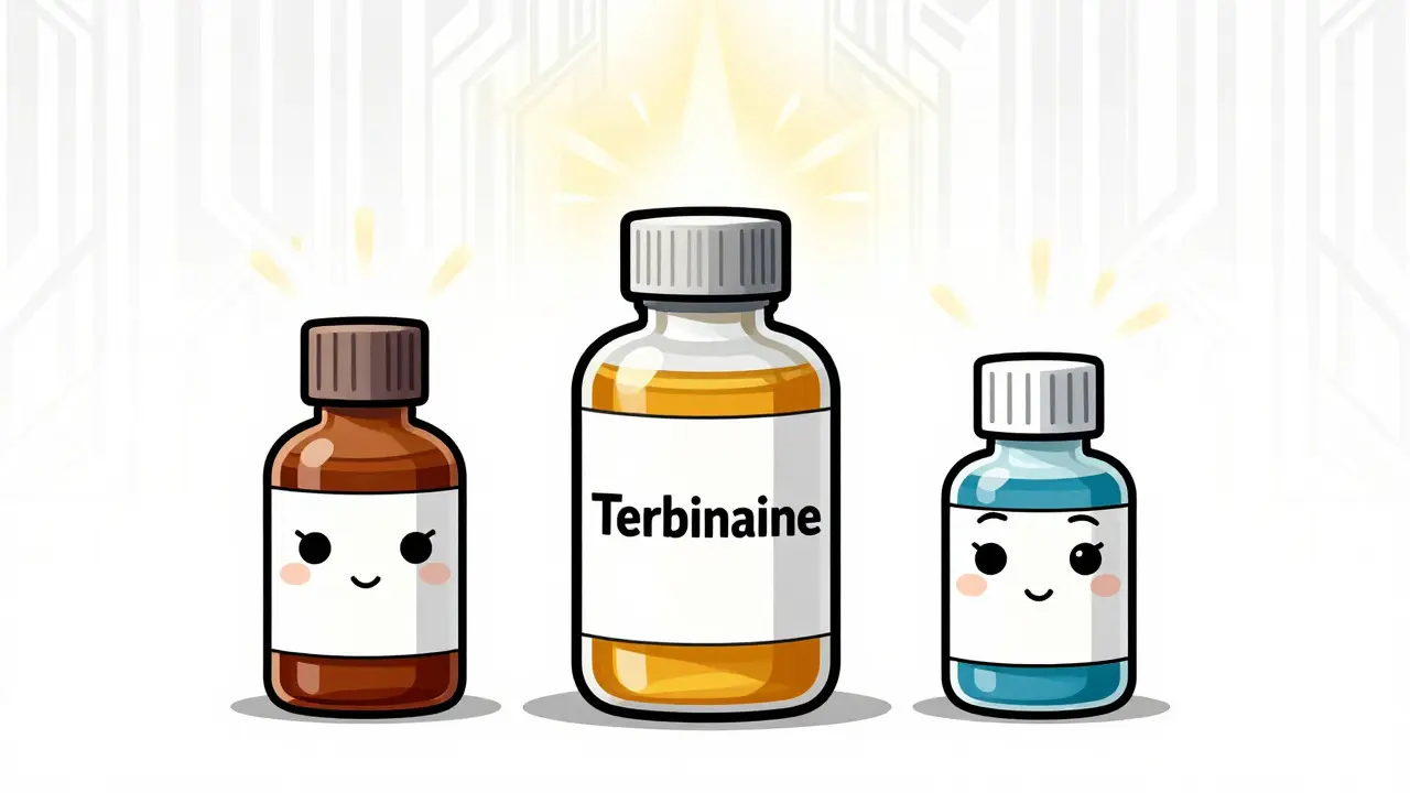 Anthropomorphic antifungal cream bottles competing in Fleischer Studios art style